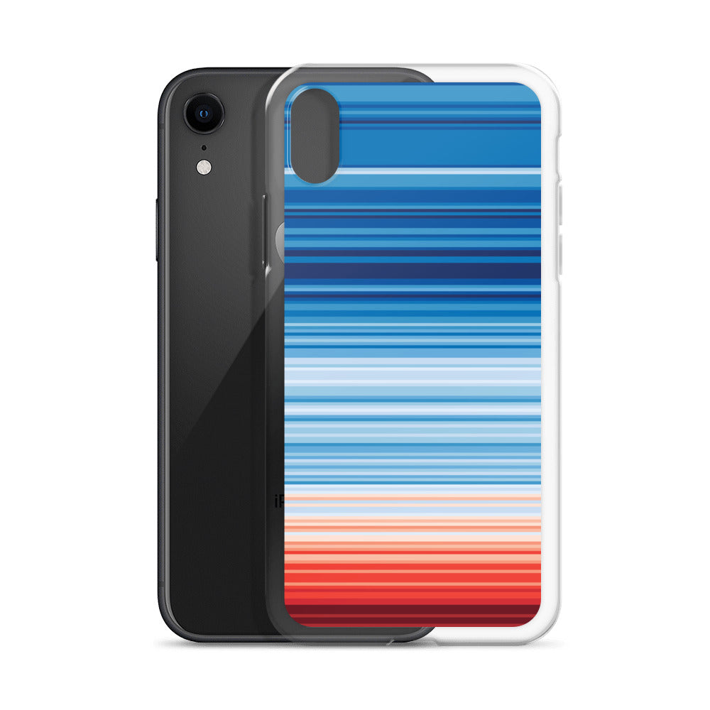 Climate Change Global Warming Stripes - Sustainably Made iPhone Case