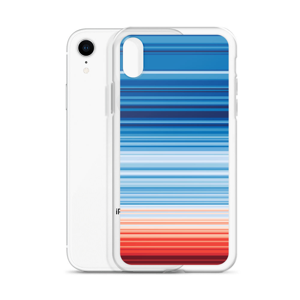 Climate Change Global Warming Stripes - Sustainably Made iPhone Case
