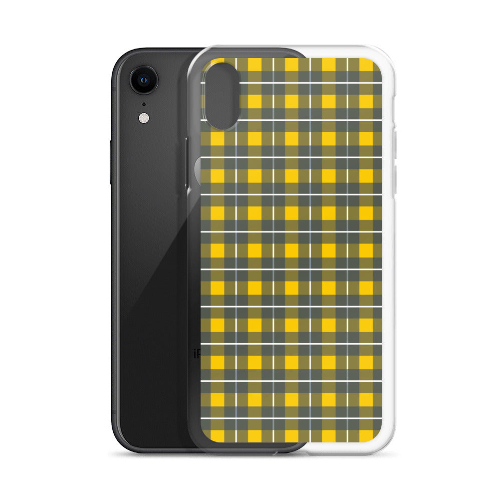 Yellow tartan - Inspired By Harry Styles - Sustainably Made Clear Case for iPhone®