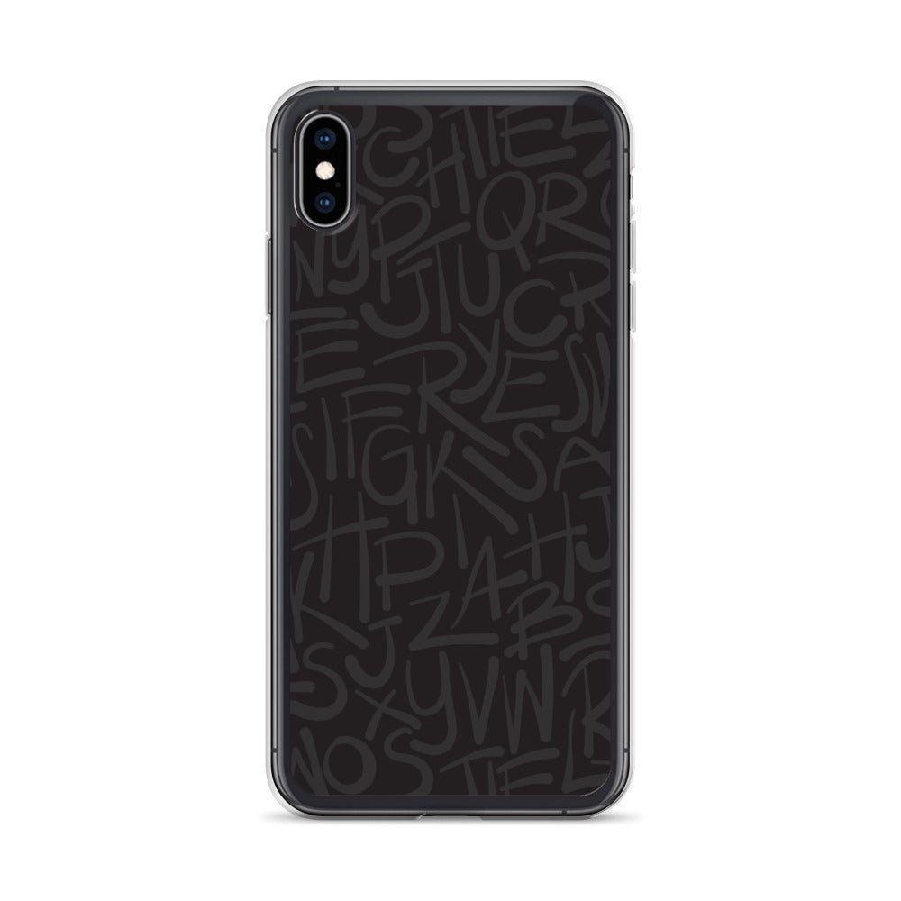 Dark Alphabet - Sustainably Made iPhone Case