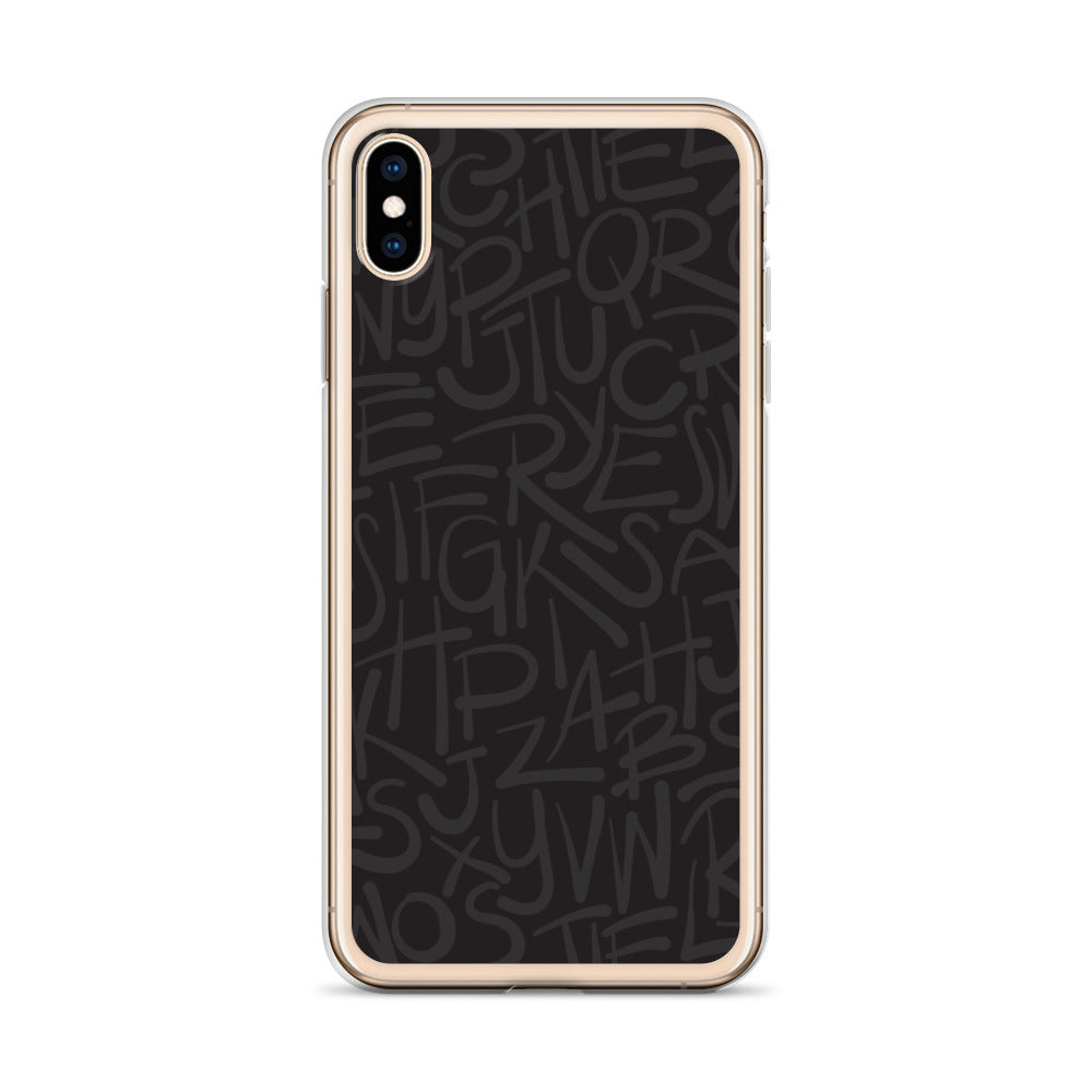 Dark Alphabet - Sustainably Made iPhone Case