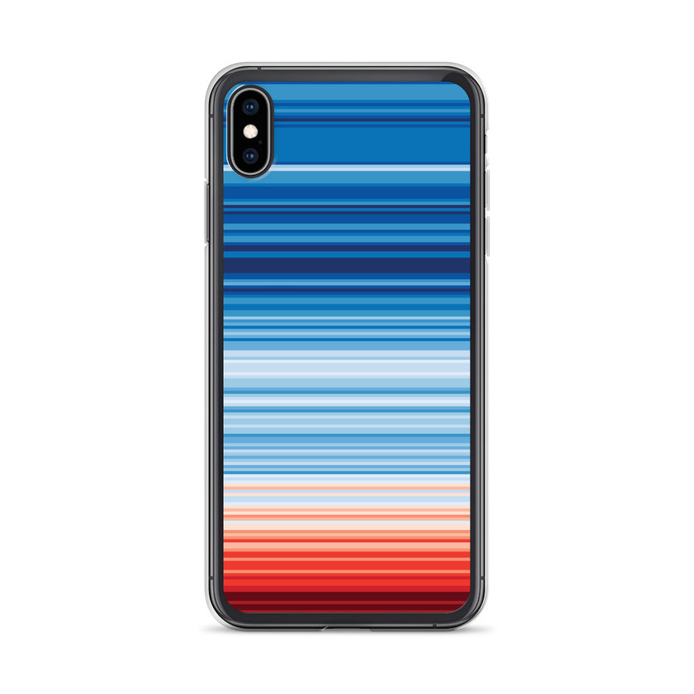 Climate Change Global Warming Stripes - Sustainably Made iPhone Case
