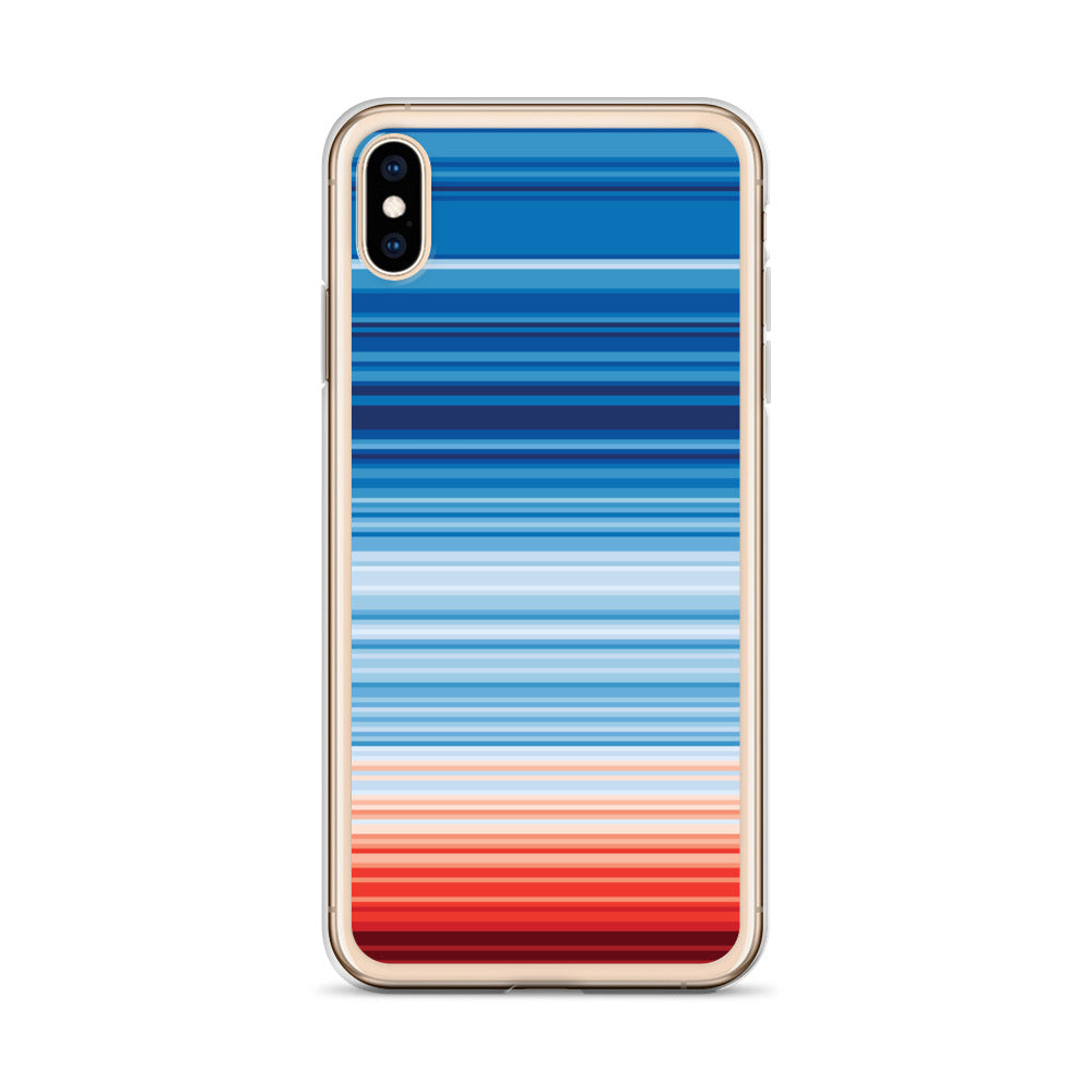 Climate Change Global Warming Stripes - Sustainably Made iPhone Case