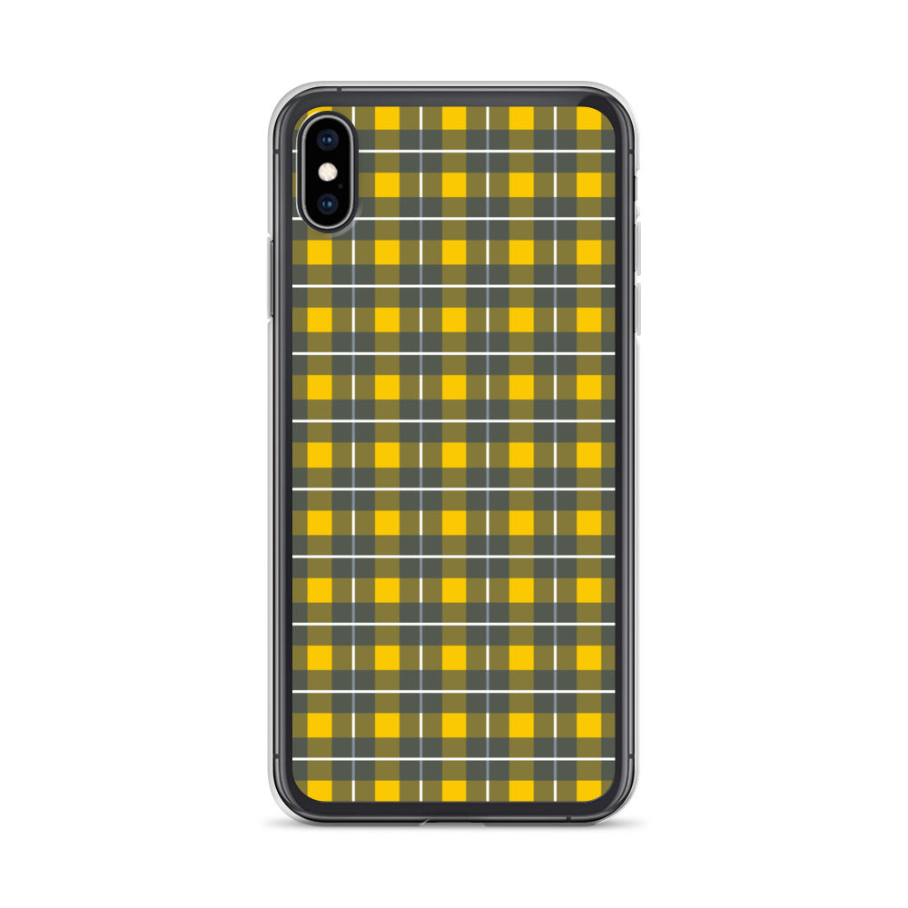 Yellow tartan - Inspired By Harry Styles - Sustainably Made Clear Case for iPhone®
