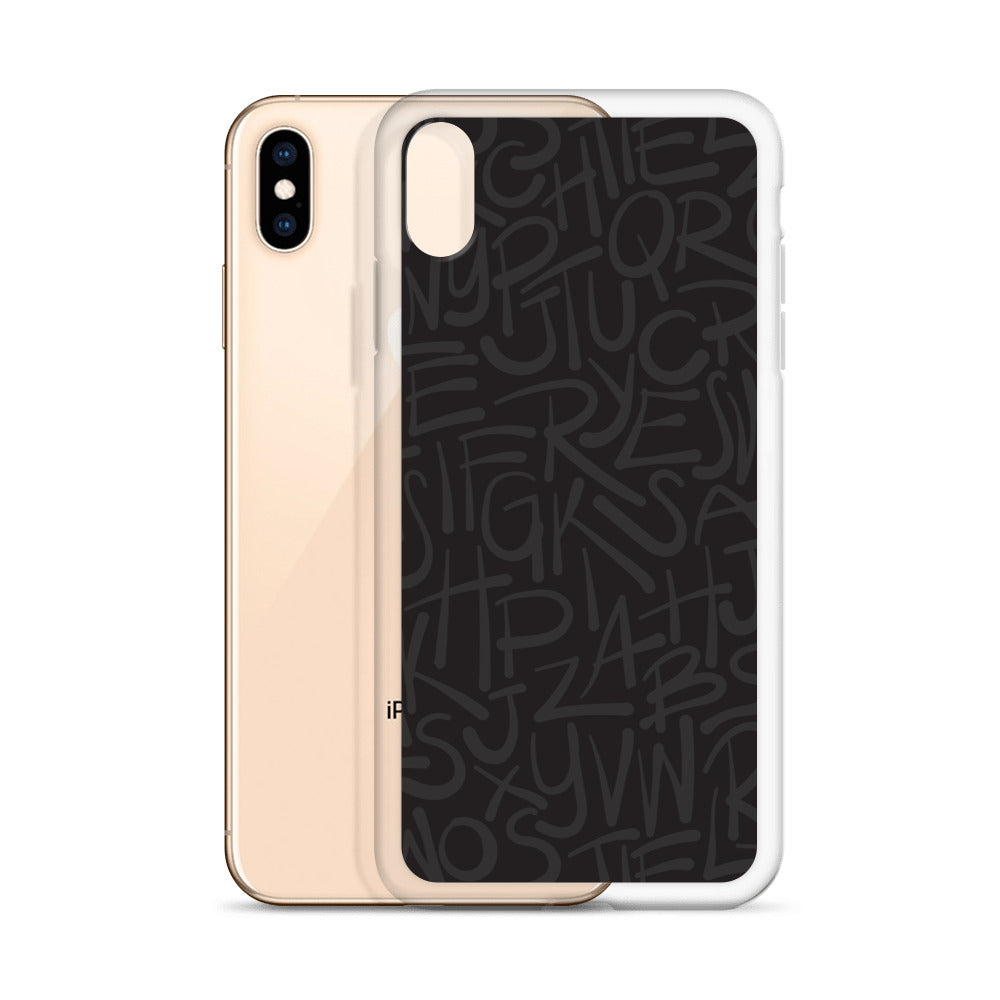Dark Alphabet - Sustainably Made iPhone Case