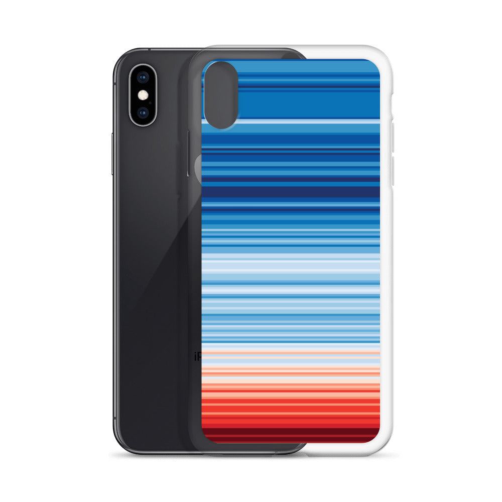 Climate Change Global Warming Stripes - Sustainably Made iPhone Case