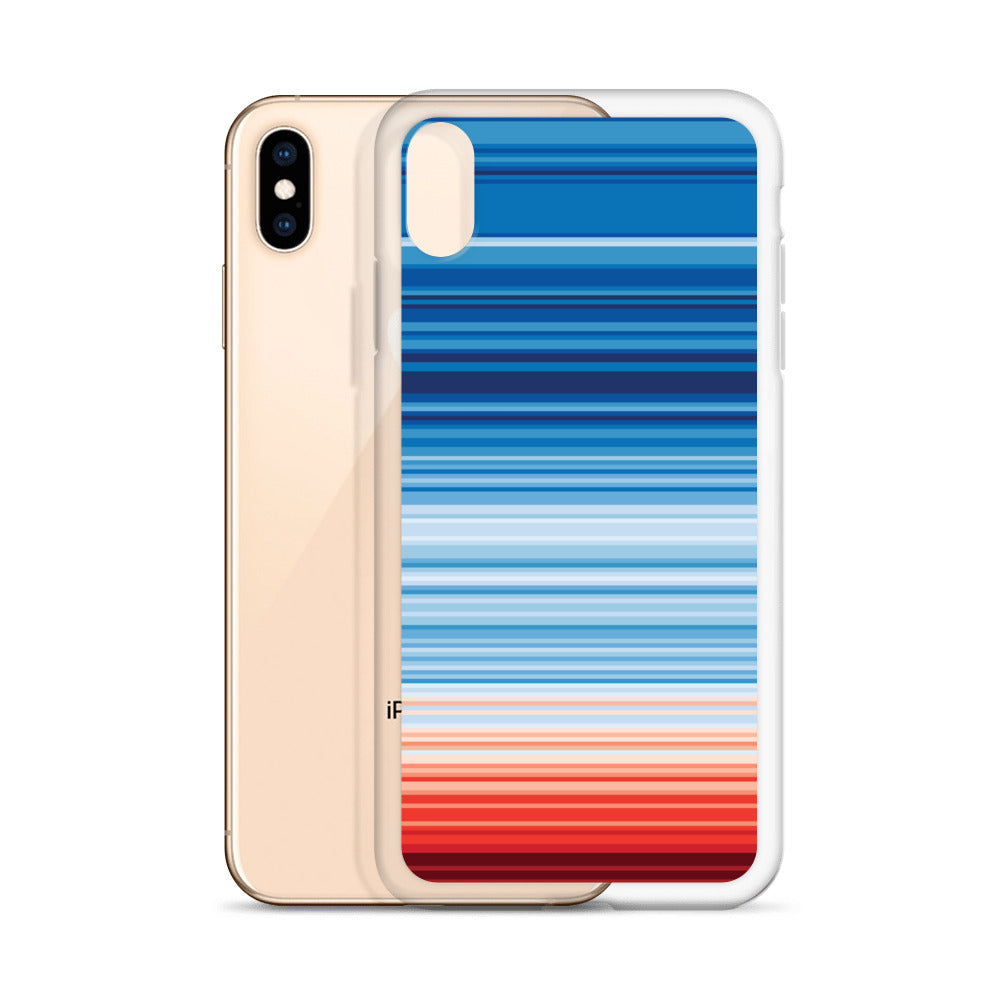Climate Change Global Warming Stripes - Sustainably Made iPhone Case