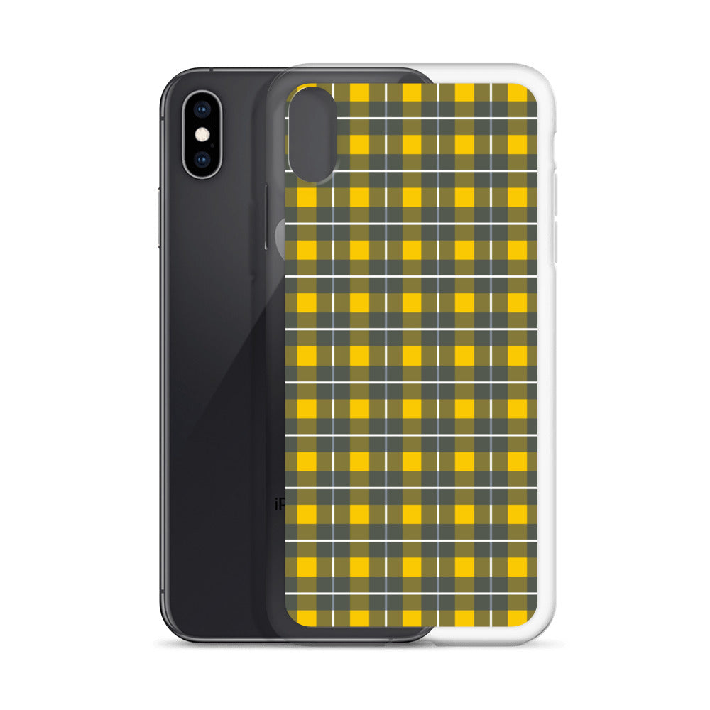 Yellow tartan - Inspired By Harry Styles - Sustainably Made Clear Case for iPhone®