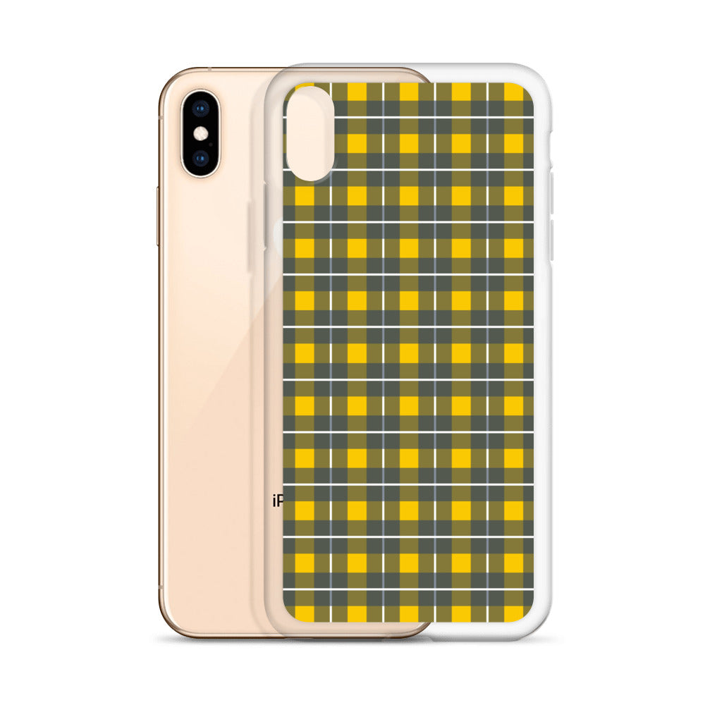Yellow tartan - Inspired By Harry Styles - Sustainably Made Clear Case for iPhone®