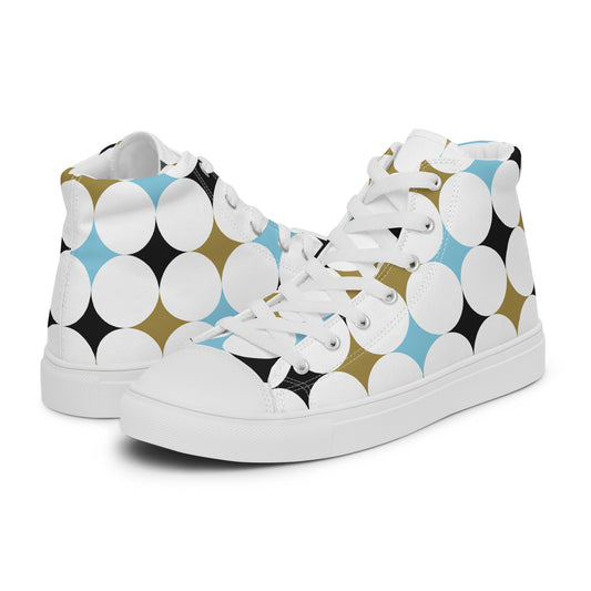 Retro Circle - Men’s high top canvas shoes