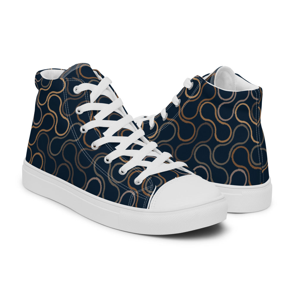 Elegant - Sustainably Made Men's High Top Canvas Shoes