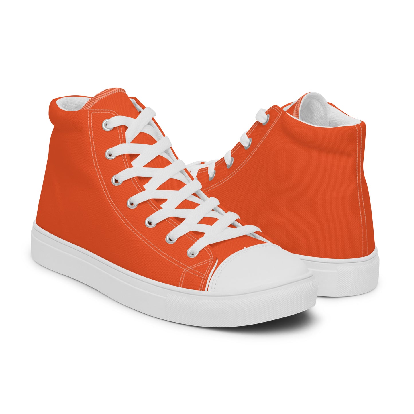 Basic Orange - Sustainably Made Men's High Top Canvas Shoes