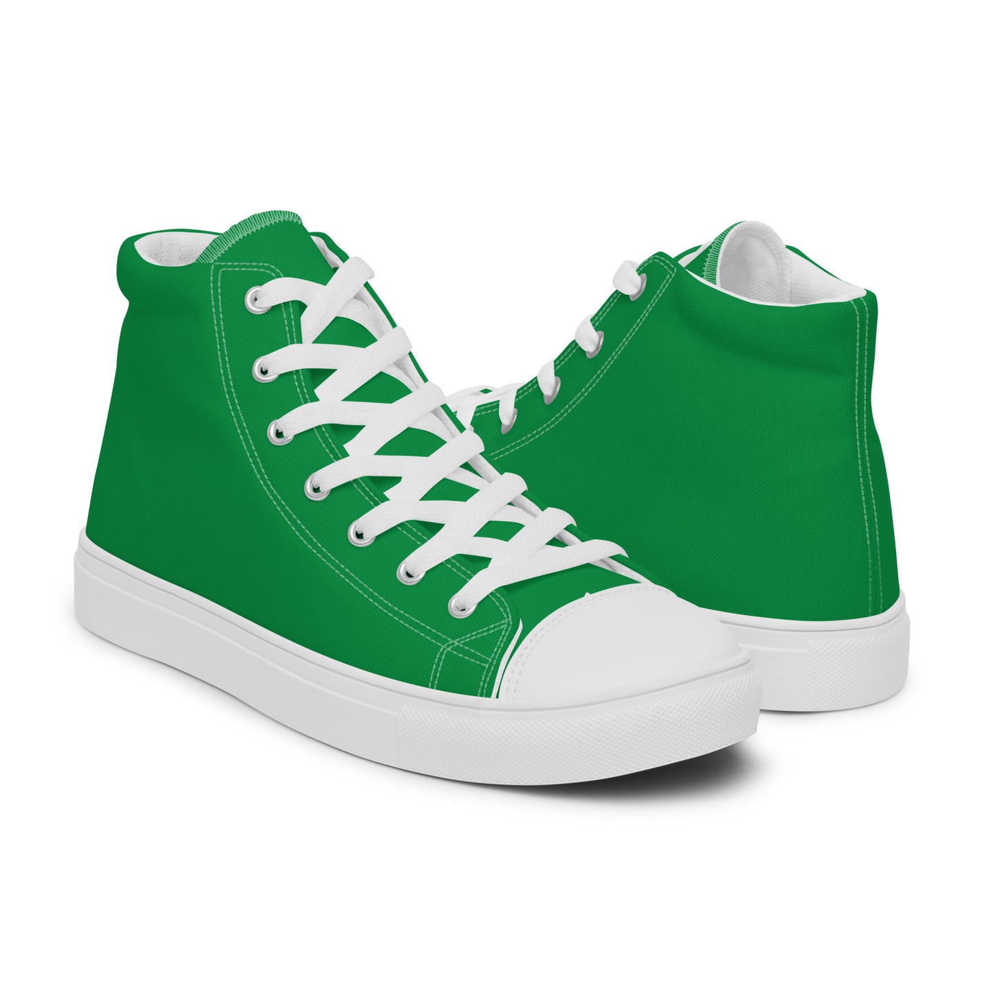 Basic Green - Sustainably Made Men's High Top Canvas Shoes