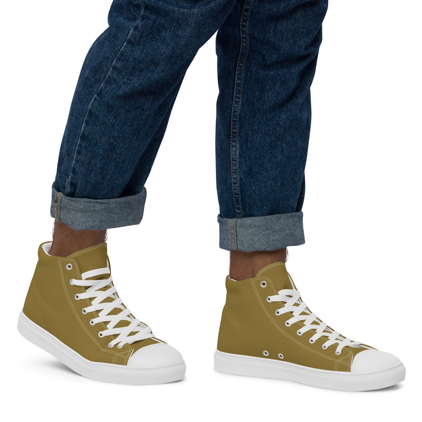 Goldie - Sustainably Made Men's High Top Canvas Shoes