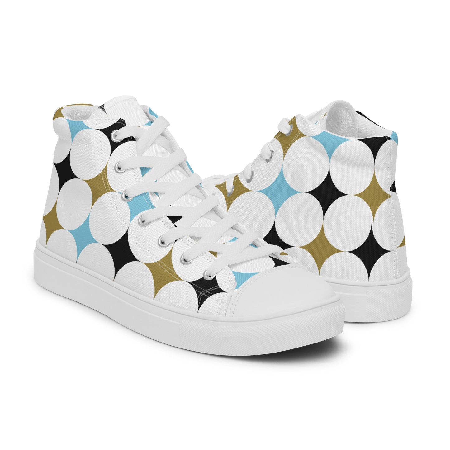 Retro Circle - Men’s high top canvas shoes