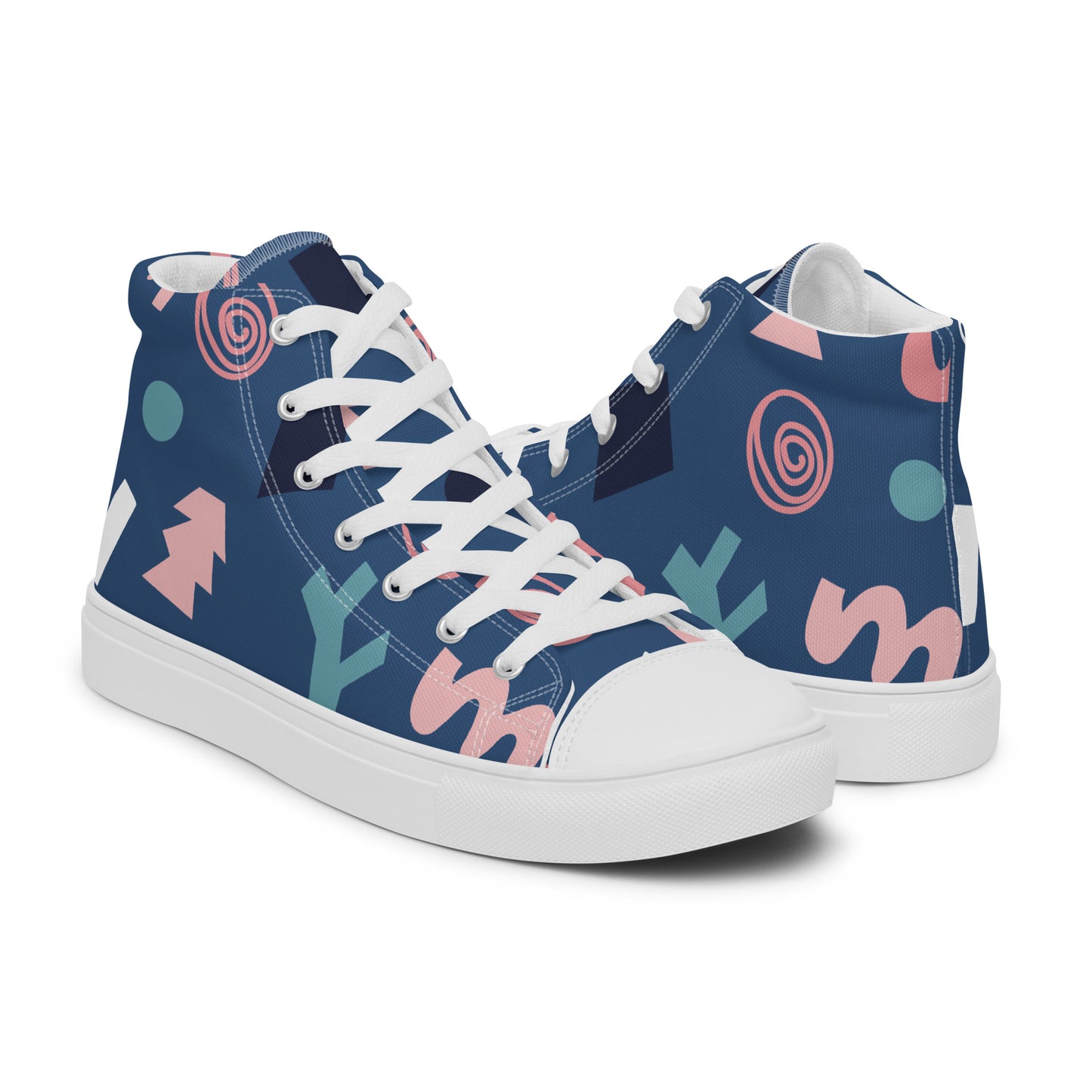 Abstract Shape - Men’s high top canvas shoes