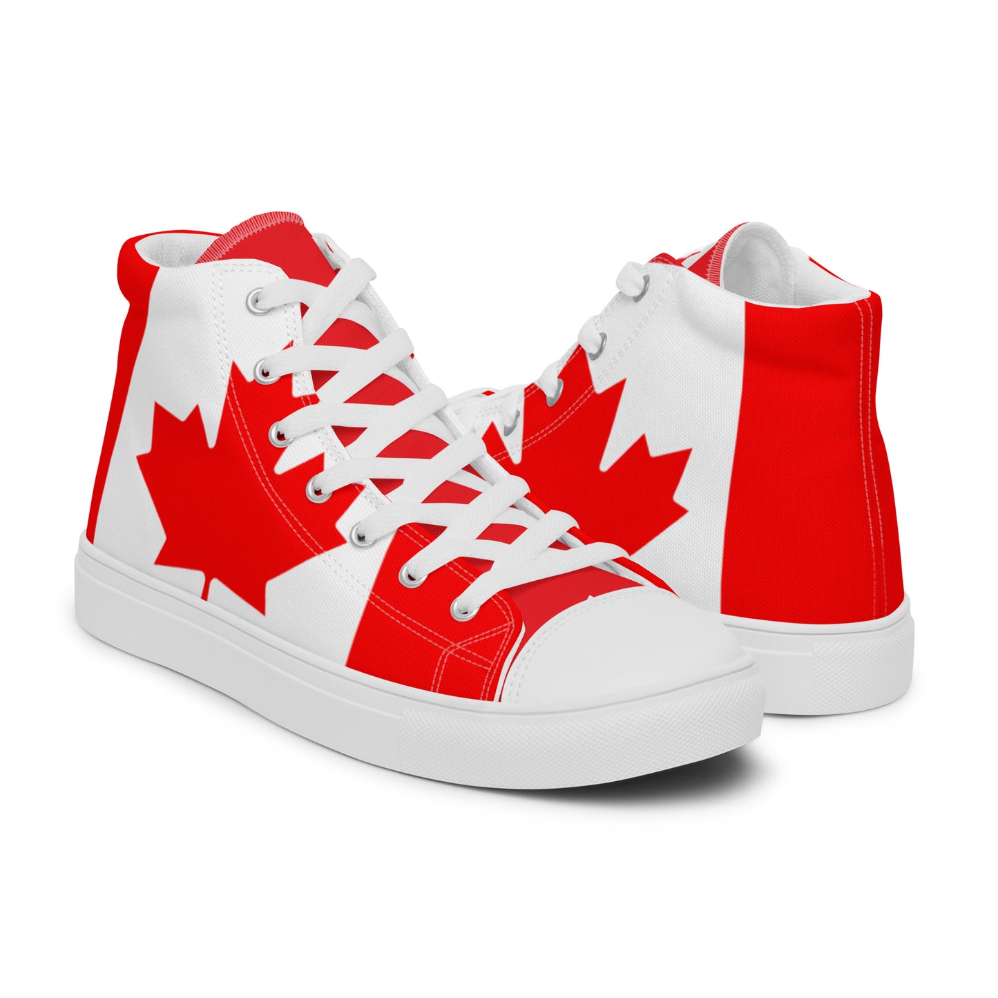 Canada Flag - Sustainably Made Men’s high top canvas shoes
