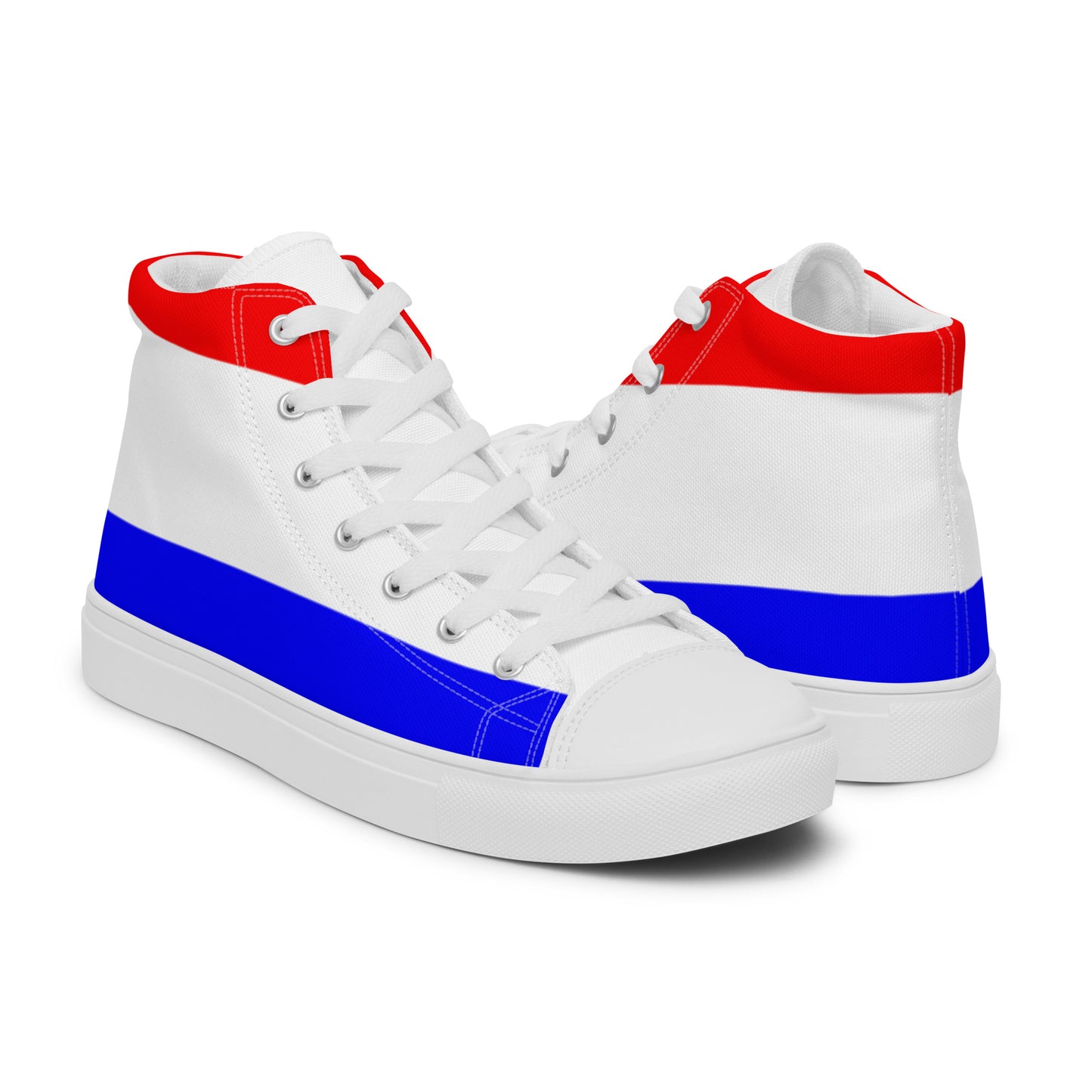 Netherland Flag - Sustainably Made Men’s high top canvas shoes