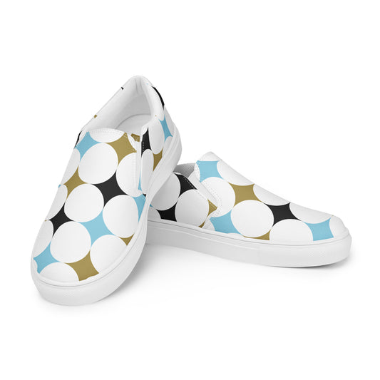 Retro Circle - Men’s slip-on canvas shoes