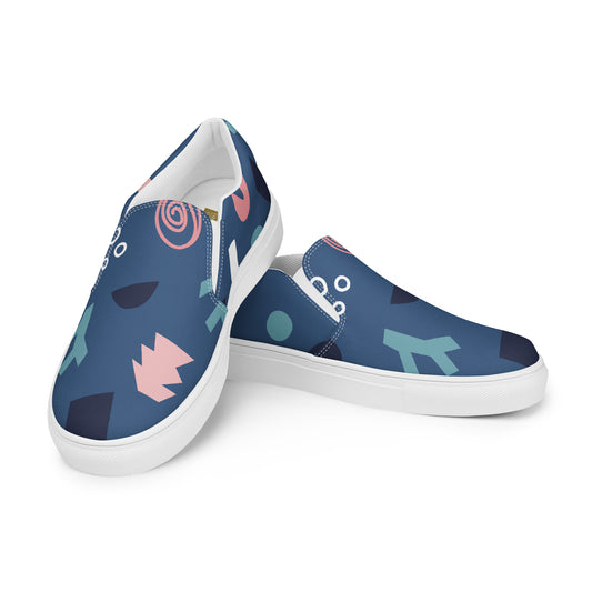 Abstract Shape - Men’s slip-on canvas shoes