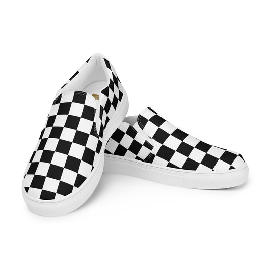 Checkmate - Inspired By Harry Styles - Sustainably Made Men’s slip-on canvas shoes