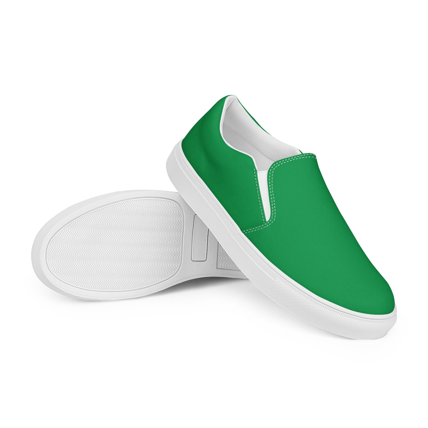 Basic Green - Sustainably Made Men's Slip-On Canvas Shoes