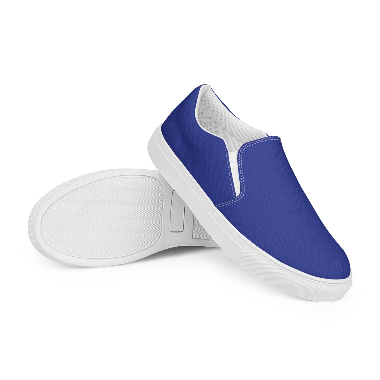 Basic Blue - Sustainably Made Men's Slip-On Canvas Shoes