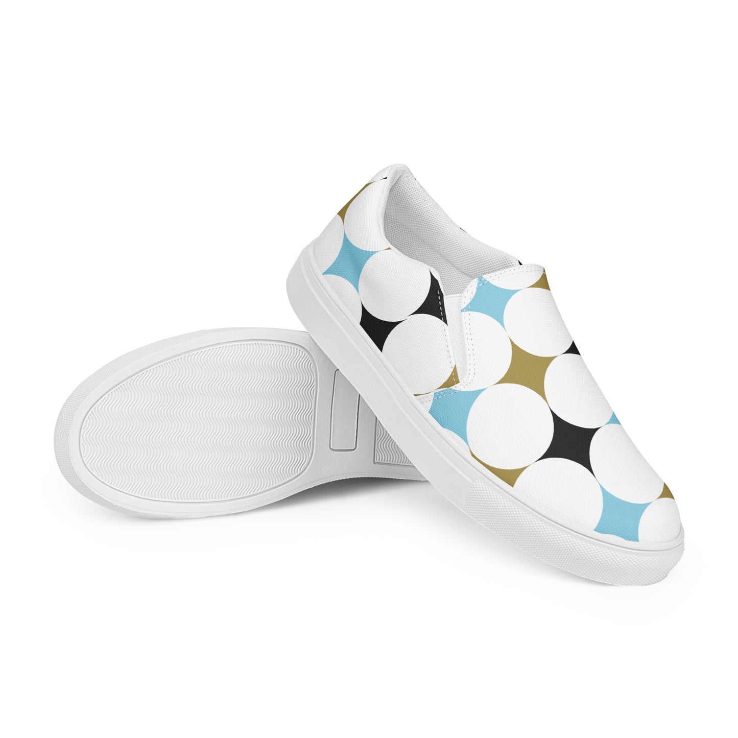 Retro Circle - Men’s slip-on canvas shoes