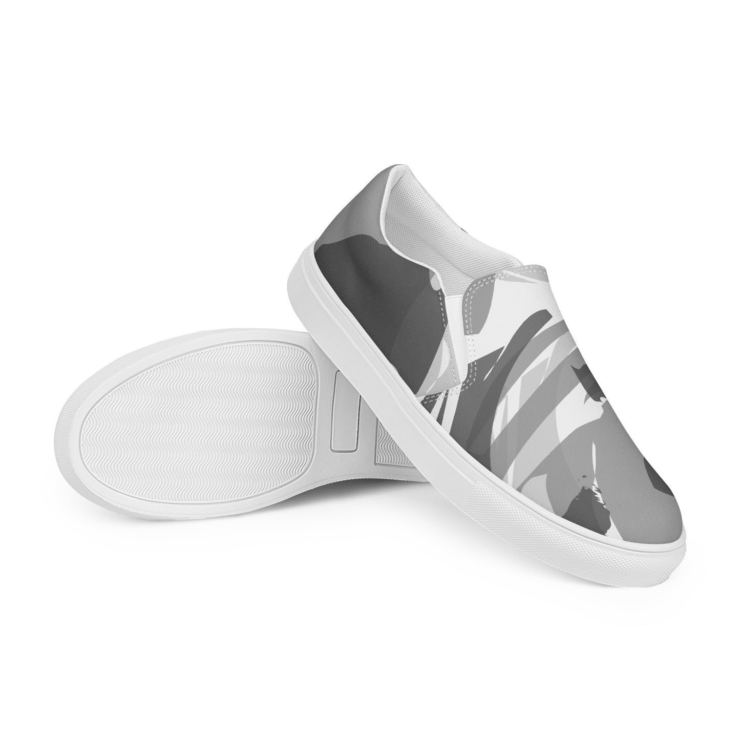 Snow Camo - Sustainably Made Men’s slip-on canvas shoes