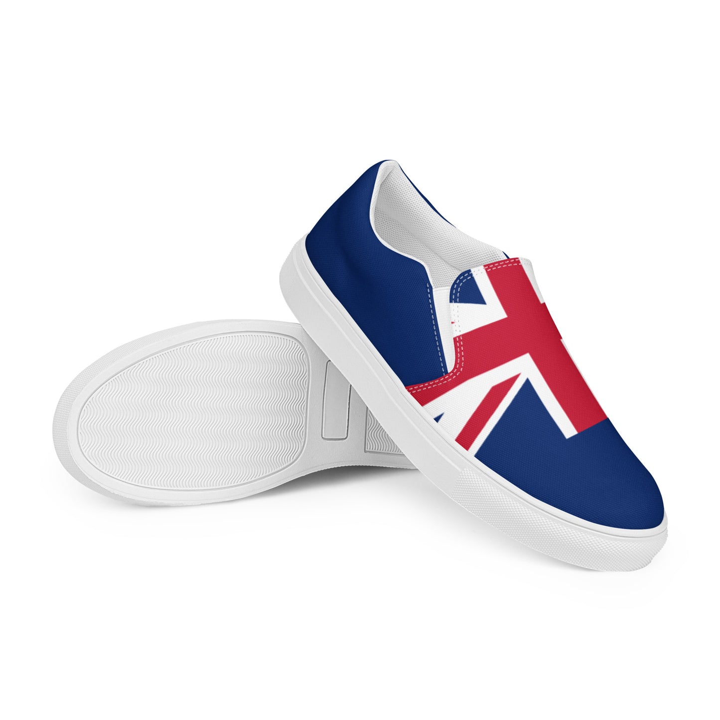 New Zealand Flag - Sustainably Made Men’s slip-on canvas shoes