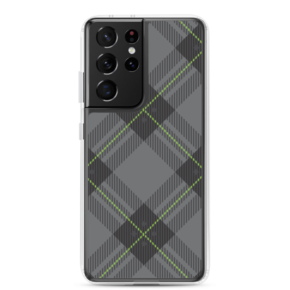 Grey tartan - Sustainably Made Samsung Case