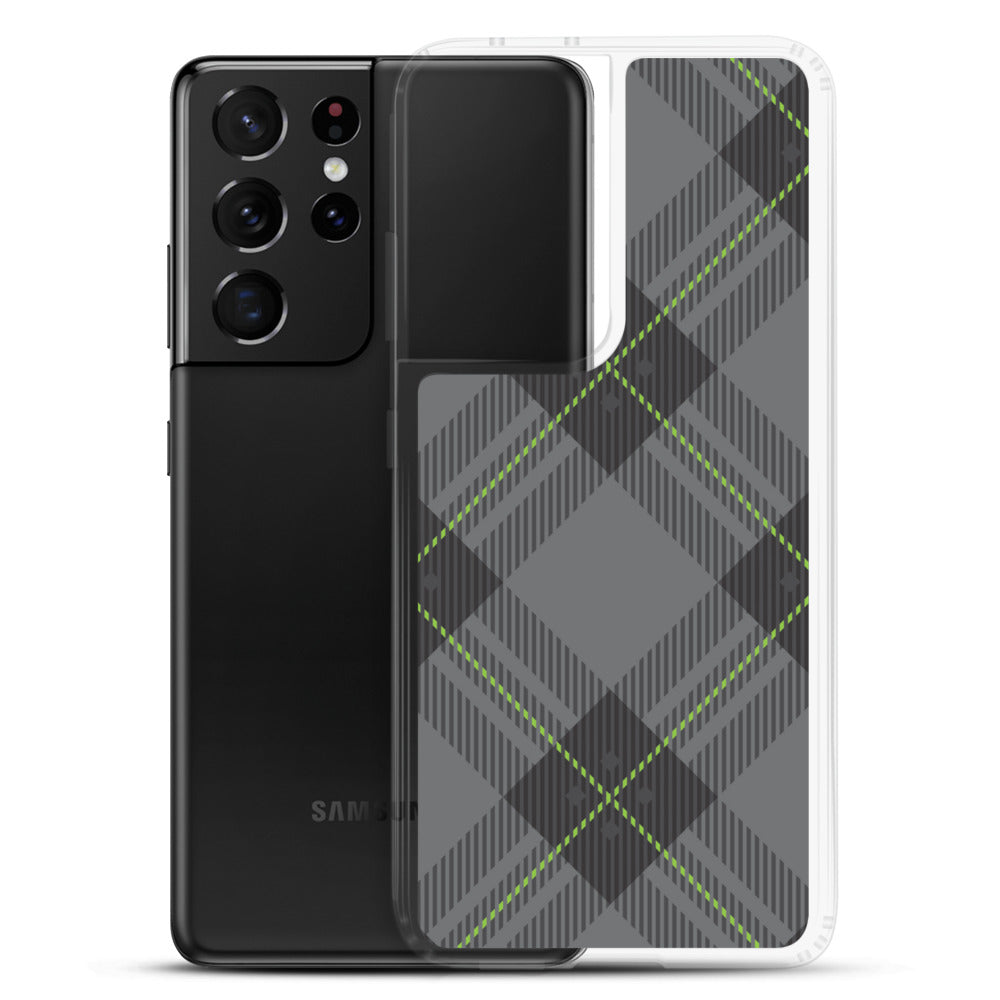 Grey tartan - Sustainably Made Samsung Case