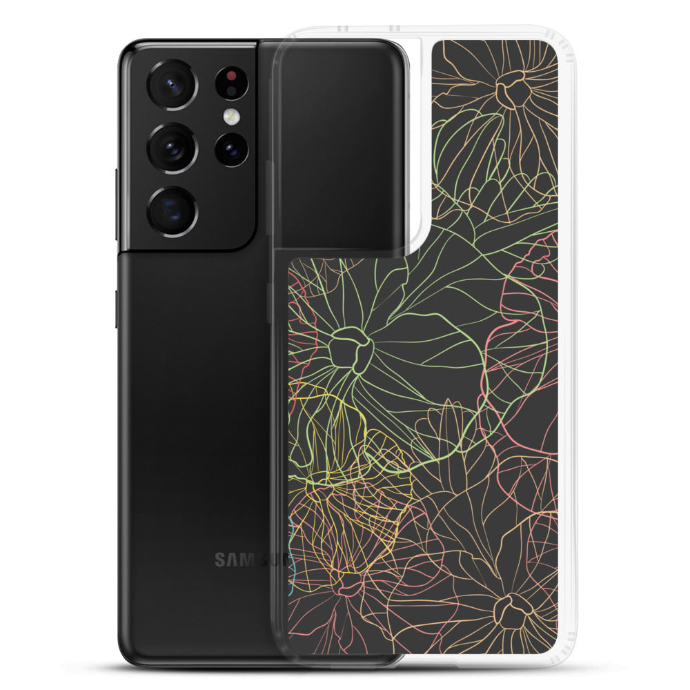 Neon Dark Floral - Sustainably Made Samsung Case