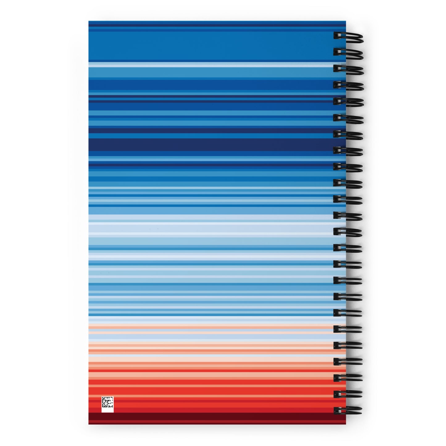 Climate Change Global Warming Stripes - Sustainably Made Spiral notebook