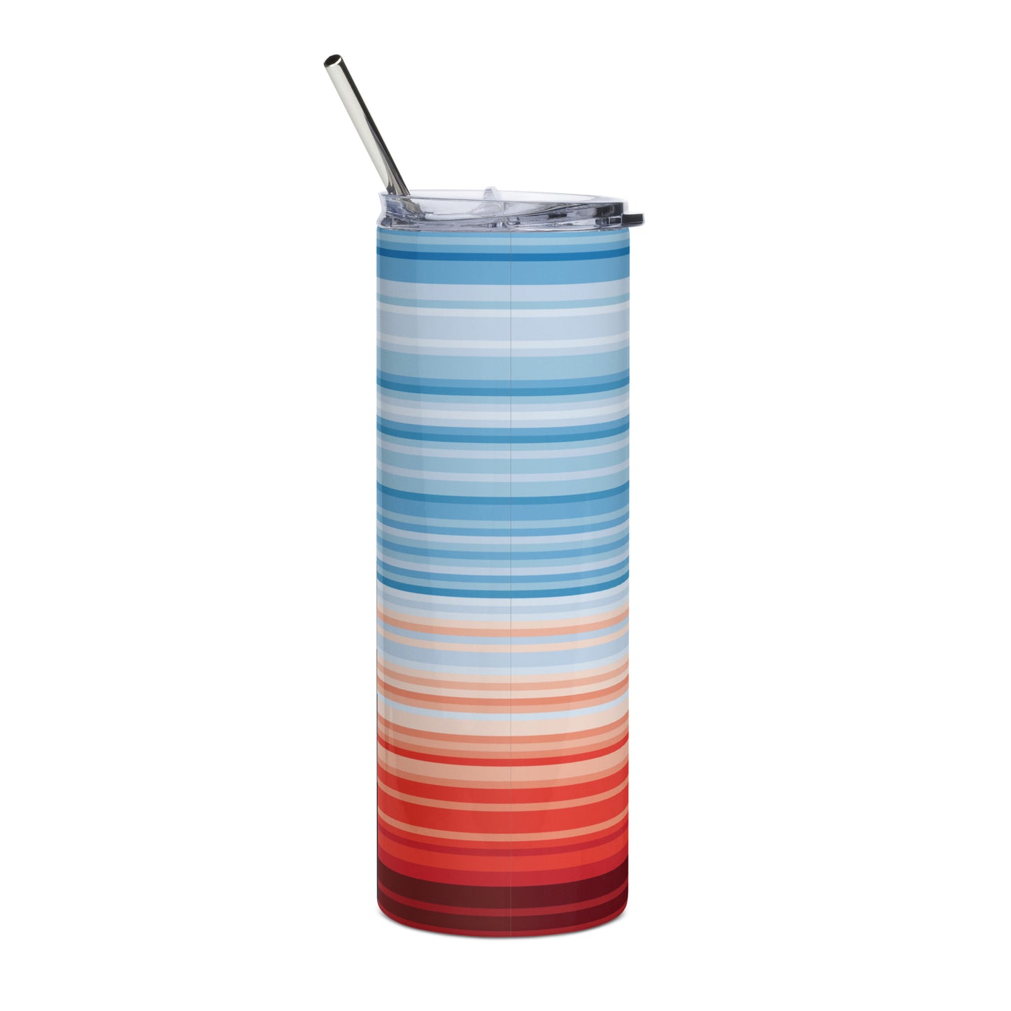Climate Change Global Warming Stripes - Sustainably Made Stainless steel tumbler