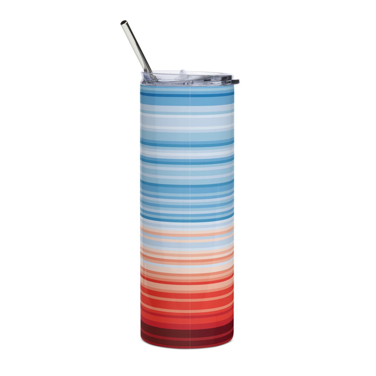 Climate Change Global Warming Stripes - Sustainably Made Stainless steel tumbler