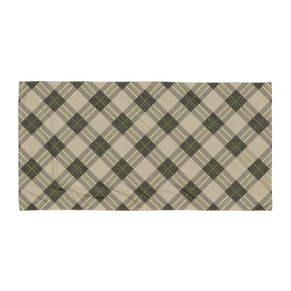 Brown Tartan - Sustainably Made Towel