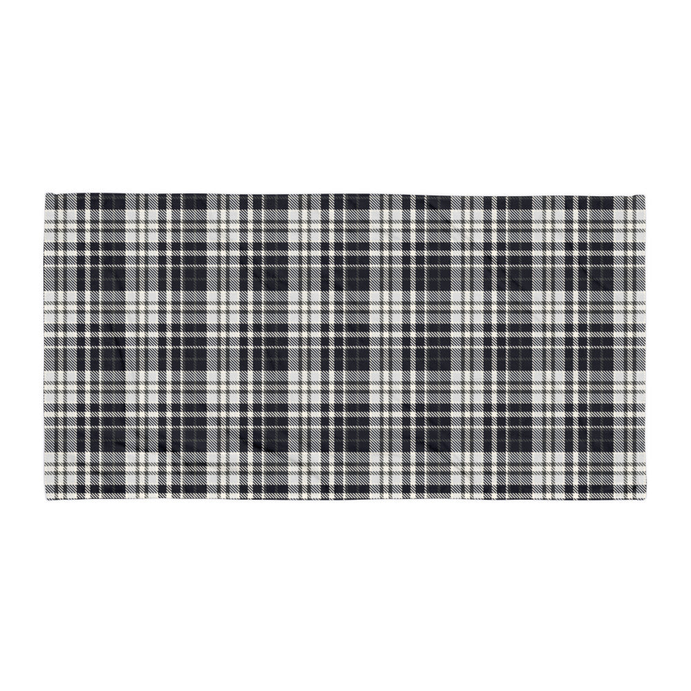 Black & White Tartan - Sustainably Made Towel
