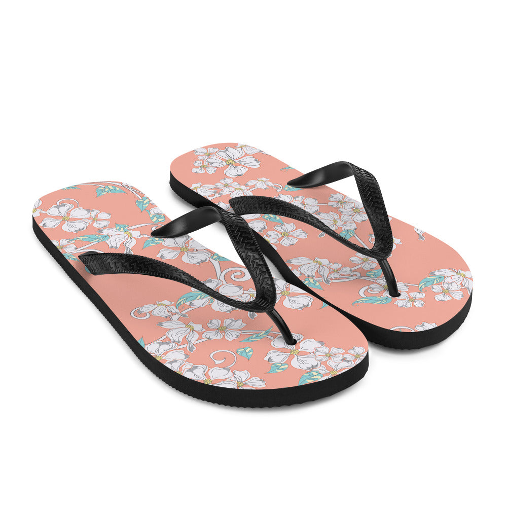 Pink Floral - Sustainably Made Flip-Flops