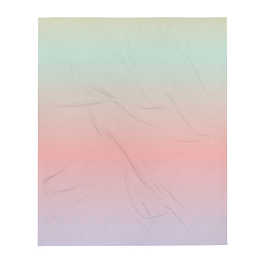Pastel Rainbow - Sustainably Made Throw Blanket