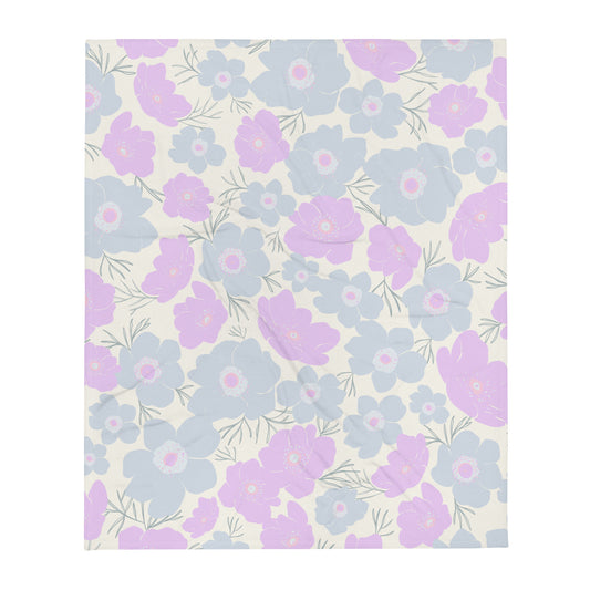 Pastel Floral - Sustainably Made Throw Blanket