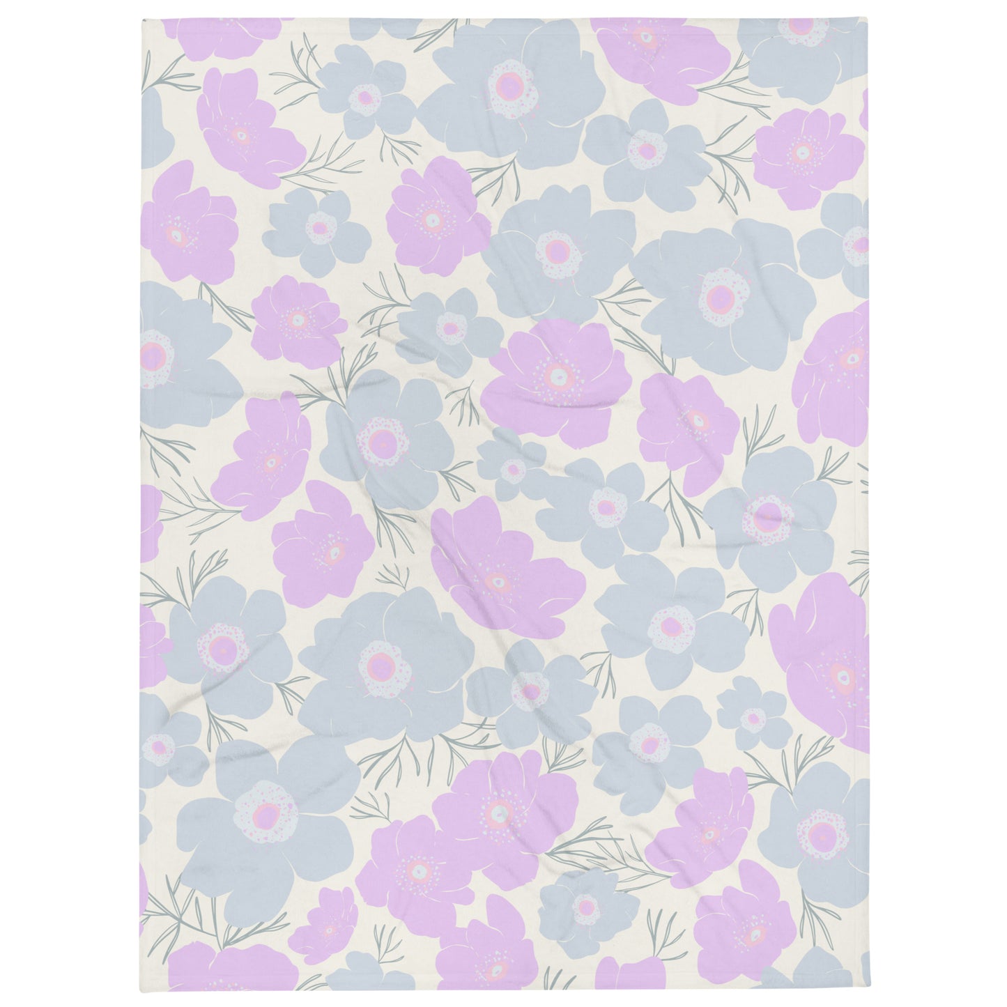 Pastel Floral - Sustainably Made Throw Blanket