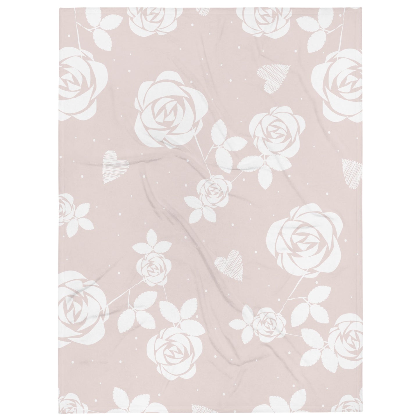 Baby Pink Floral - Sustainably Made Throw Blanket