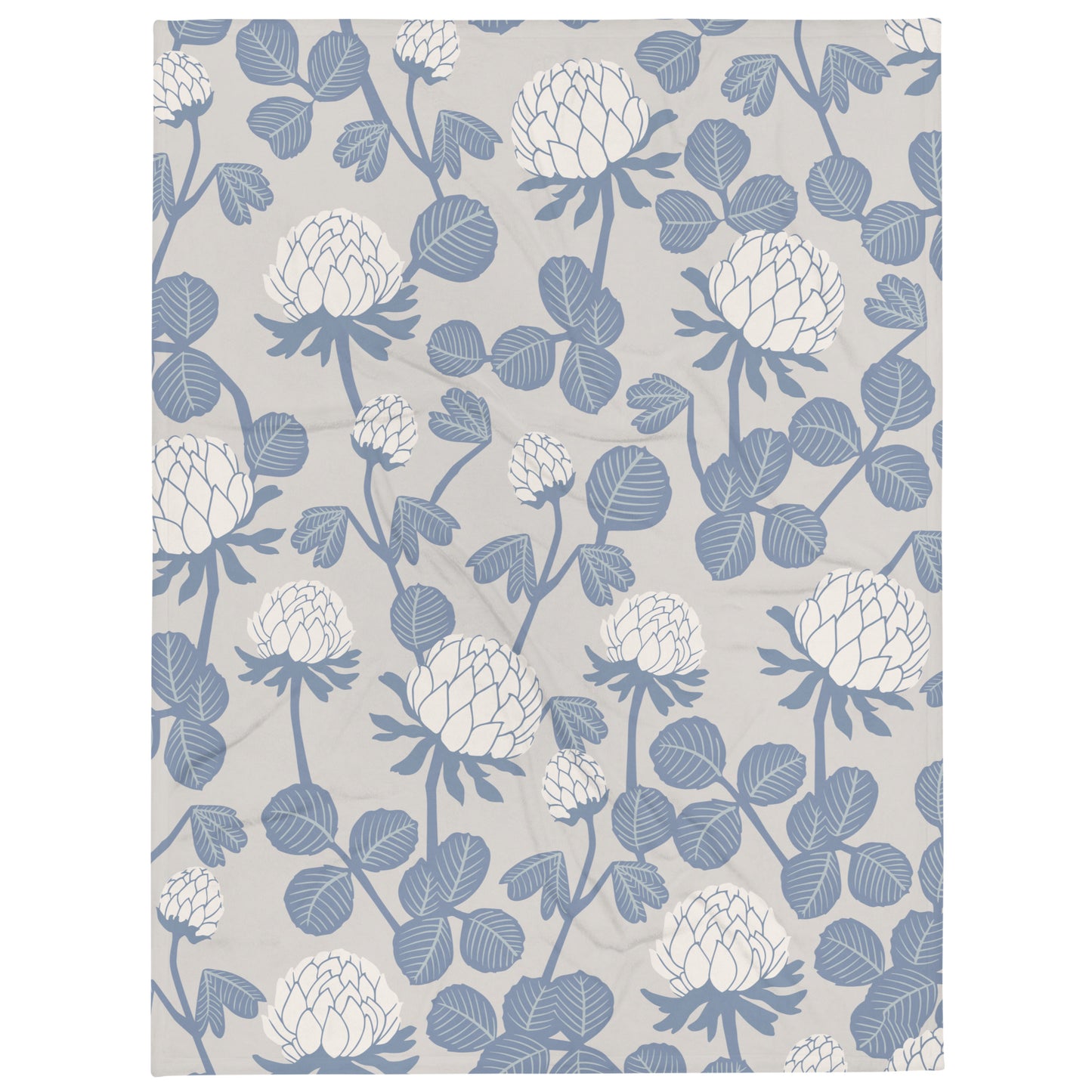 Grey Floral - Sustainably Made Throw Blanket