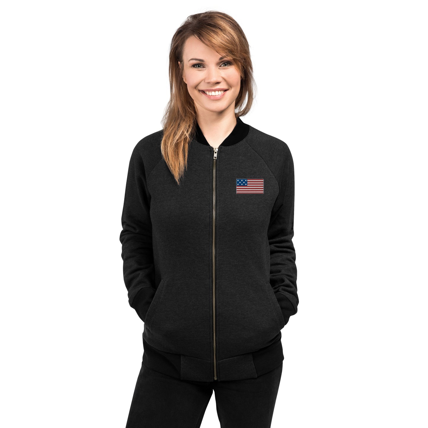 USA Flag Embroidery - Sustainably Made Jacket