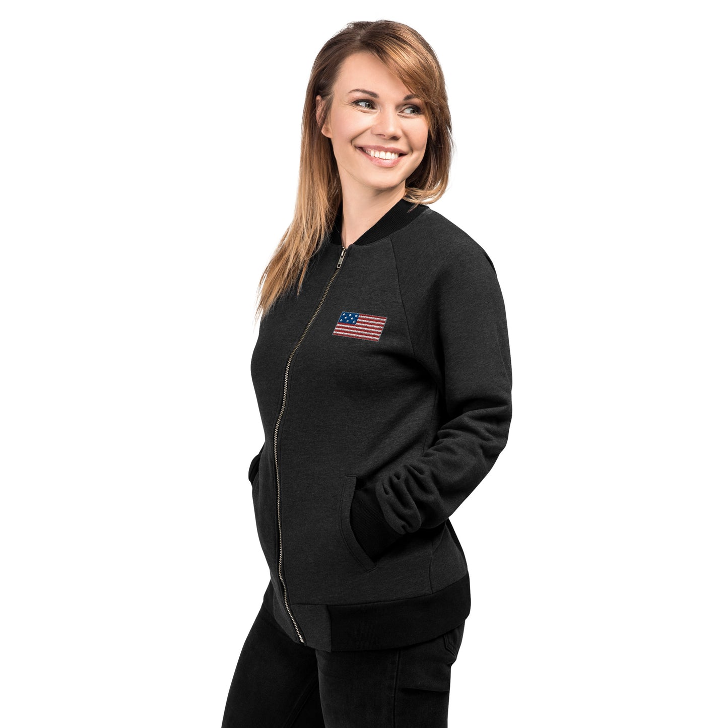 USA Flag Embroidery - Sustainably Made Jacket