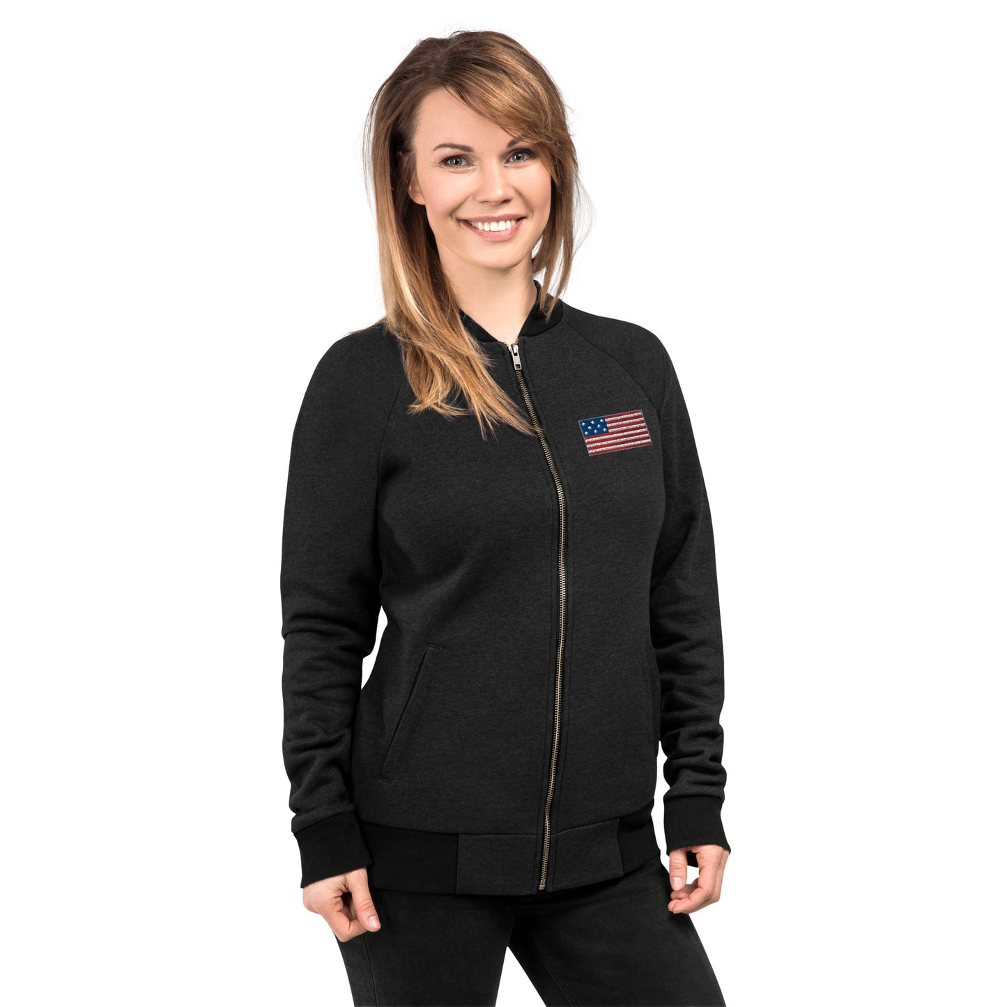 USA Flag Embroidery - Sustainably Made Jacket