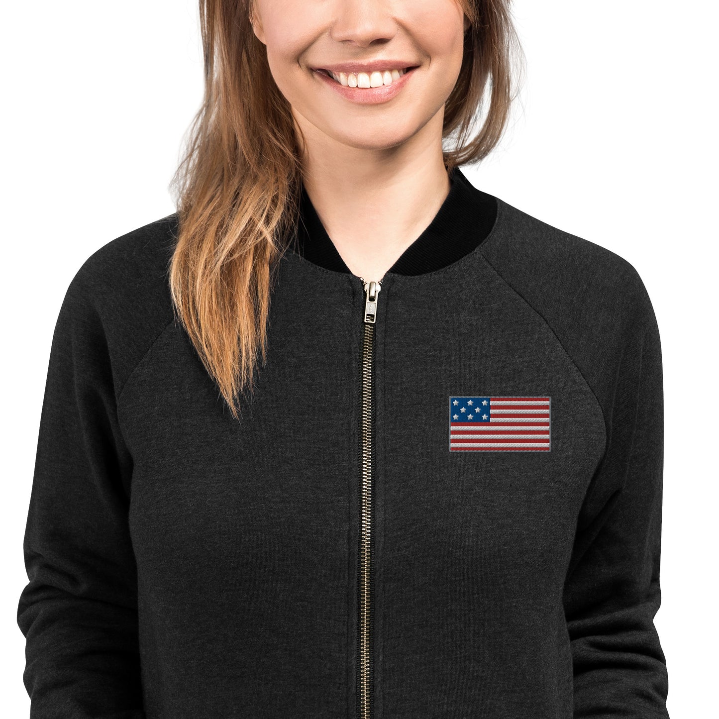 USA Flag Embroidery - Sustainably Made Jacket