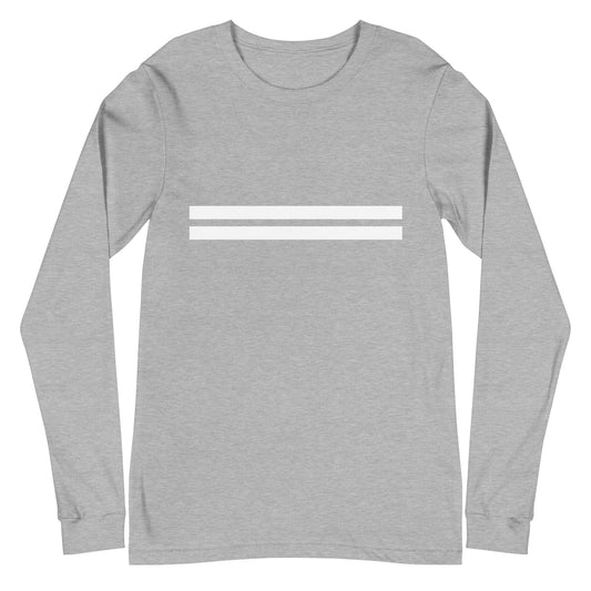 Double White Lines - Sustainably Made Long Sleeve Tee