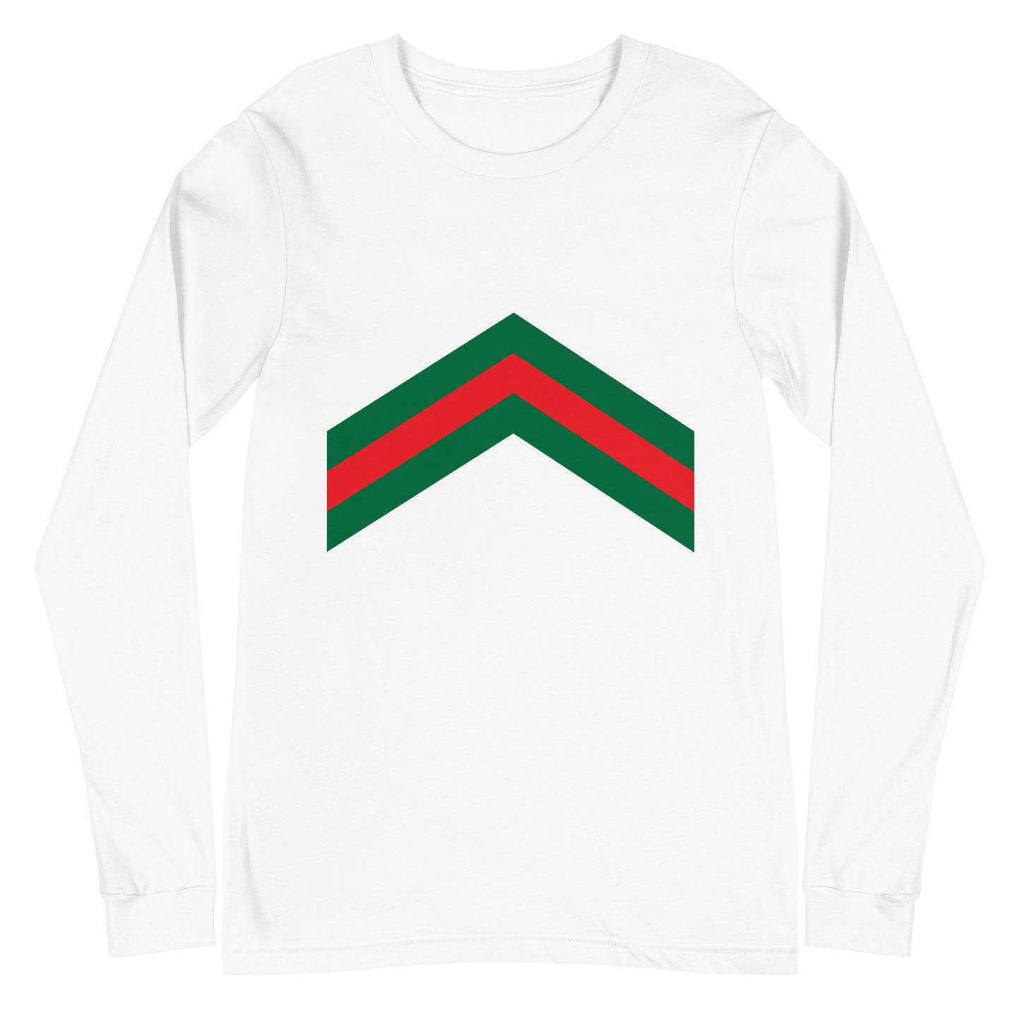 Red Green Arrow - Sustainably Made Long Sleeve Tee